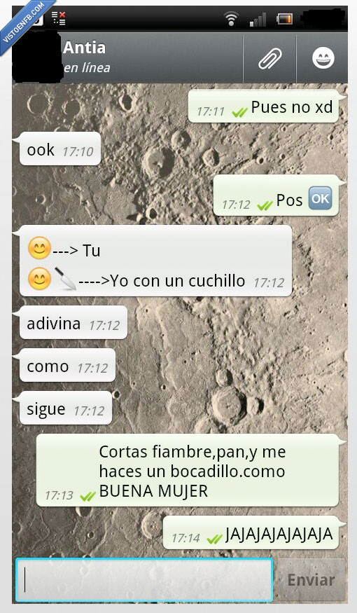 mujer,yo,cuchillo,tu,bocadillo,buena mujer,fiambre