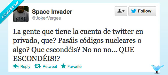 cuenta,privado,misiles nucleares,twitter