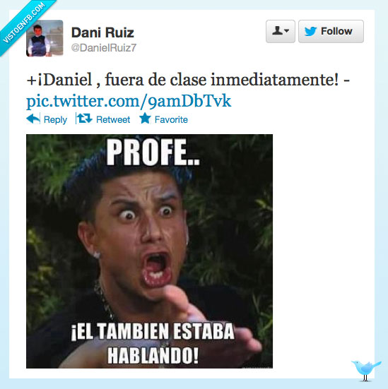siempre pasa lo mismo,humor,twitter,pauly D,jersey shore,fuera,clase