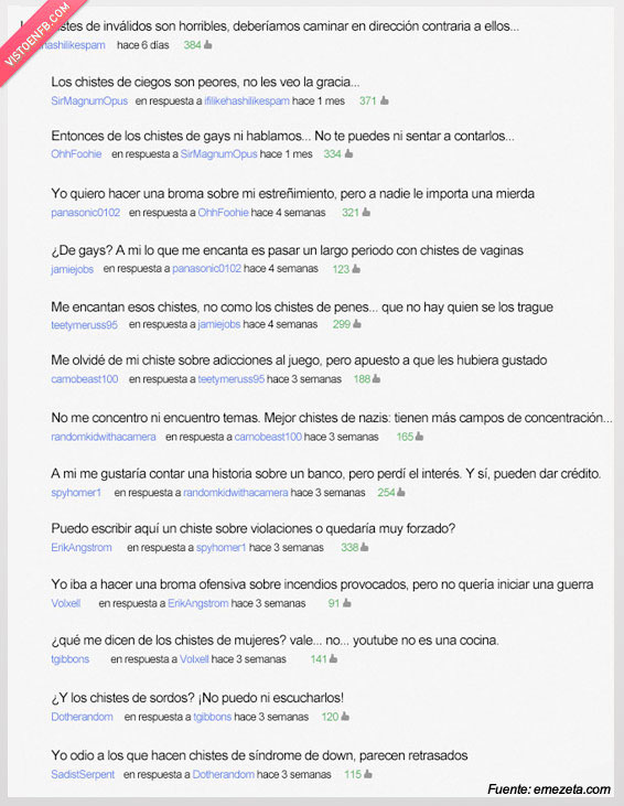 comentarios,youtube,chistes de topicos,chistes