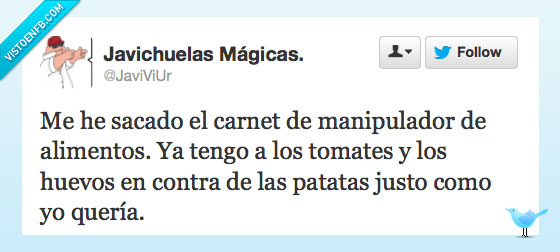 tomate,twitter,manipulador de alimentos,patata,huevo,contra