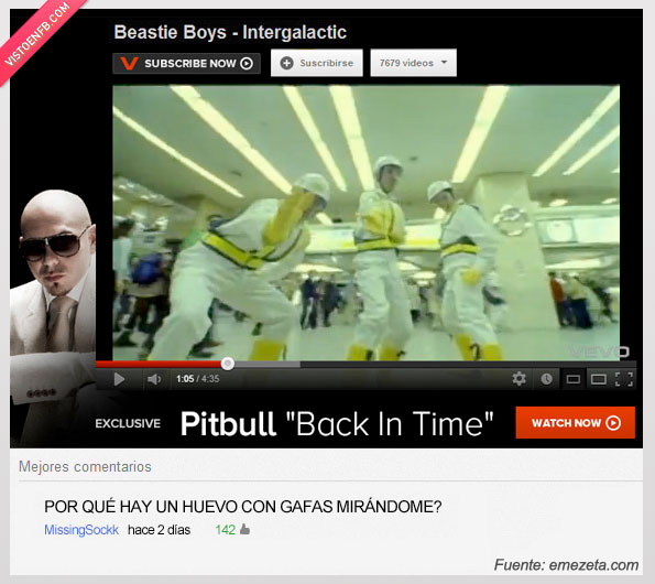 youtube,pitbull,huevo,gafas,mirandome,publicidad,skin,anuncio,beastie boys