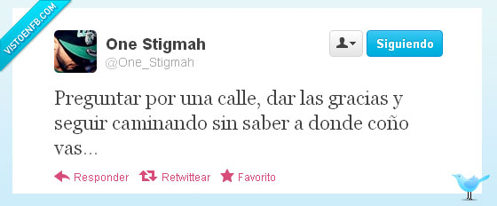 calle,direccion,preguntar,gracias,caminar,idea,vas,perdido,perder