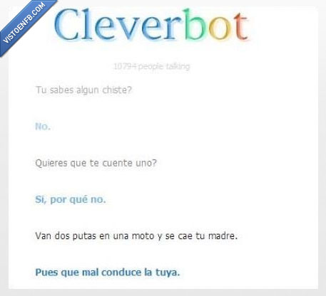 trolled troll,Cleverbot. madre,conduce,mal,moto,cae