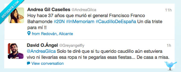 misa,casa,mujer,fiesta,caudillo,ironías de la vida,ignorante,chica,franco,ropa