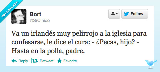 pelirrojo,ginger,padre,cura,irlandés,chitaco,malo