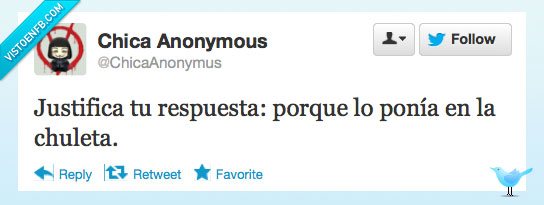 justificar,examen,respuesta,chuleta