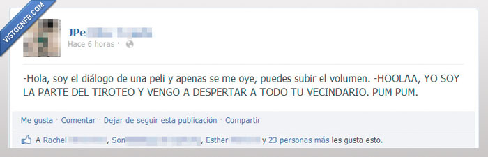 Facebook,televisión,película,susto,diálogo,volúmen