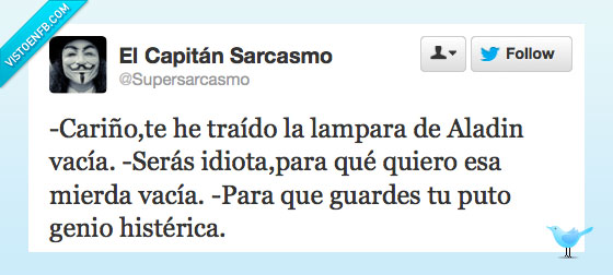 Aladín,genio,histérica,novios,guardar