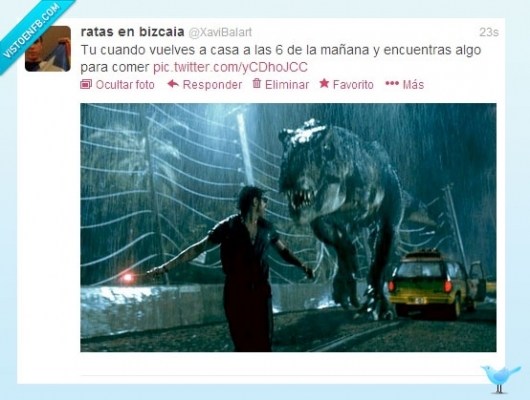 Jurassic park,dinosaurios,hambre,mañana,fiesta