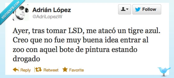 pintura,bote,azul,tigre,atacar,drogado,zoo,lsd