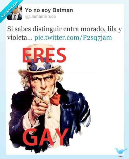 distinguir colores,tío sam,violeta,morado,Batman,lila