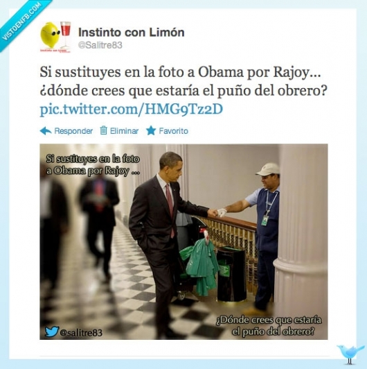 obrero,puño,Rajoy,Obama,Sustituye