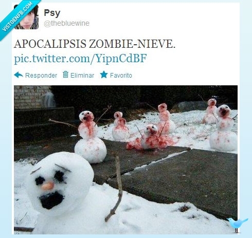 apocalipsis,zombie,muñecos de nieve,invierno,fin del mundo,verdadero,twitter