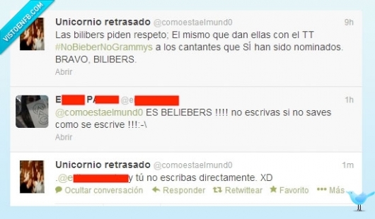 beliebers,bilibers,twitter,ortografía,faltas