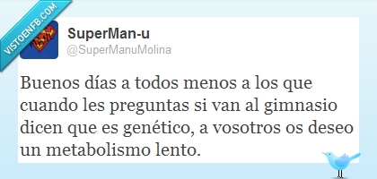 metabolismo,lento gimnasio,¿por qué?,genético