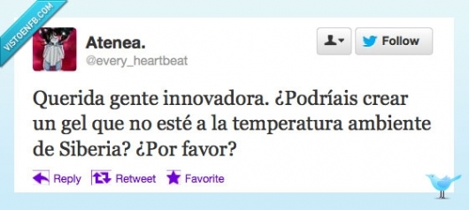 OLA K ASE NO KIERO UN JEL ASI GRASIAS,gel,temperatura,Siberia,gente innovadora