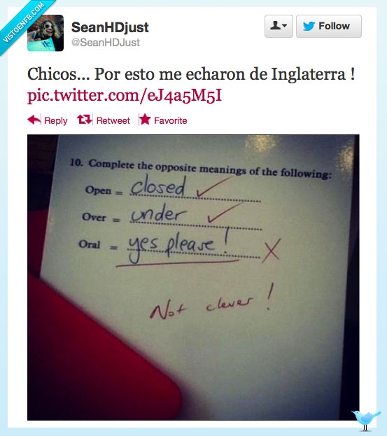 Sean,inglés,Inglaterra,examen