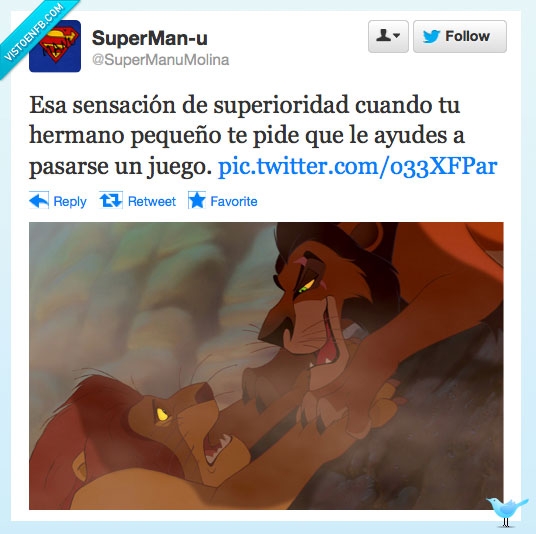 hermano pequeño,juego,pasarse,el rey león,scar,mufasa