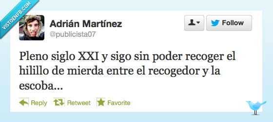 siglo xxi,evolución,twitter,mierda,recogedor,escoba,S18
