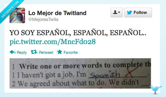 deberes,spanish,job,haven't got,examen,Rajoy,recortes,España