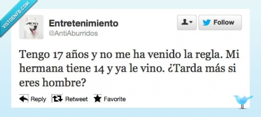 regla,hombre,17,14,diecisiete,catorce,hermana,menstruacion