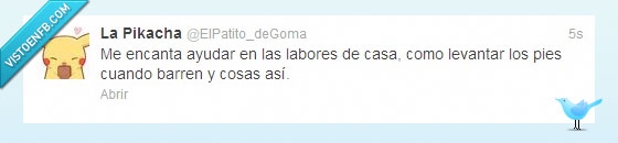 levantar,casa,labor,pikachu,tareas,barrer,escoba,pies,vaga