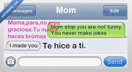 graciosa,divertida,ti,hice,broma,hija,madre,Whatsapp