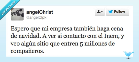 cena,navidad,inem,paro,empresa,5 millones