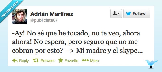 ordenador,dinero,paga,cobra,twitter,tecnología,madres,skype