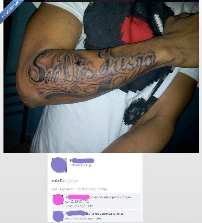 Tatuaje,Fail,tattoo,solo,dios,jusga