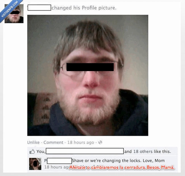 cerradura,cambiar,madre,afeita,barba