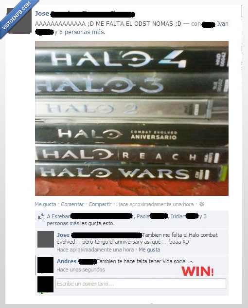 viciado,friki,videojuegos,halo,vida social,win