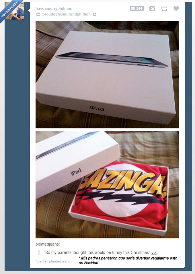 sheldon,big bang,bazinga,ipad,regalo,padres,troll,navidad,caja