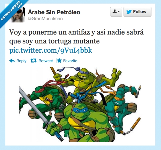 estupidez,tortuga ninja,antifaz,mutante