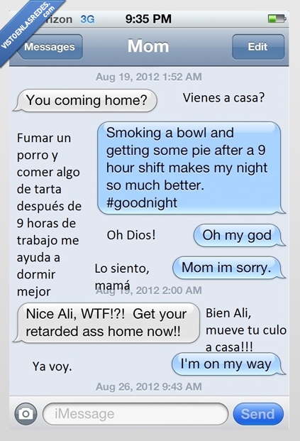 whatsapp,madre,fumar,porros,hija,confunde,confusion