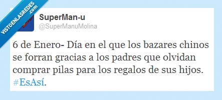 bazar chino,regalos,reyes magos,6 de enero,pilas,padres
