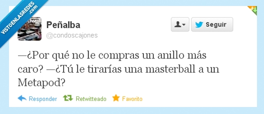 metapod,condoscajones,pokemon,master,ball,anillo,twitter,boda