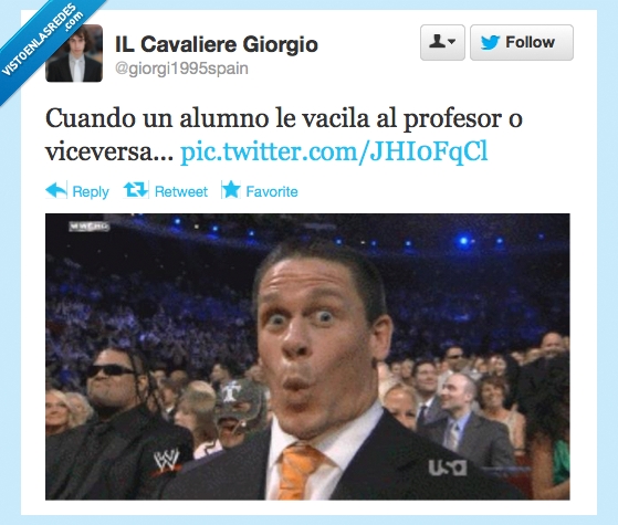 john cena,reacción,clase,profesor,valcila,Alumno