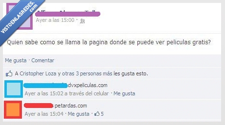 peliculas,pregunta,paginas,facebook,gratis