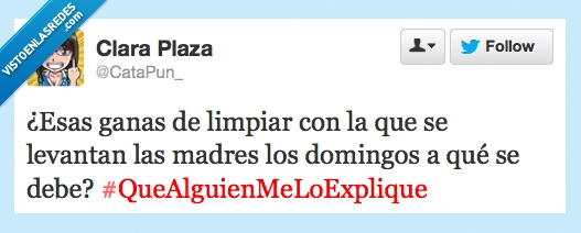 ganas,limpiar,madres,domingos,alguien,explique