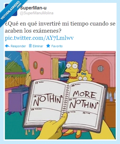 nada de nada,después exámenes,los simpsons