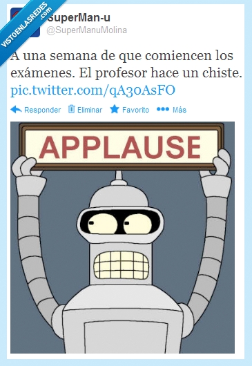 futurama,bender,aplausos,exámenes,profesor,chiste