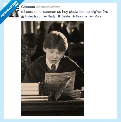 ver,examen,harry potter,ron,dificil