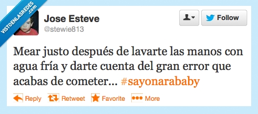 lavar,algo chiquitito,trata de arrancarlo carlos,nunca más se supo,mano,agua,fria,mear,pequeño,encoge