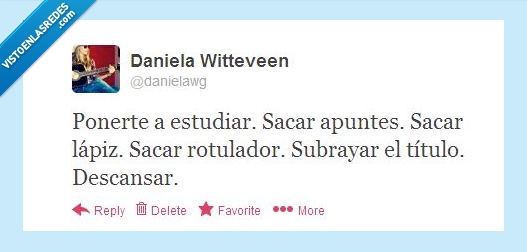 pereza,descanso,estudiar,ponerse,vagos,subrayar,titulo,descansar