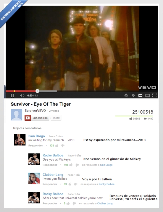 rocky,balboa,ivan drago,clubber lang,YouTube,comentarios