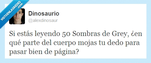 chiste,twitter,página,dedo,mojar,libro,Grey,50sombras