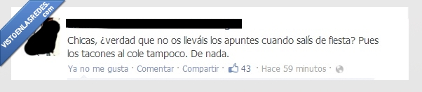 salis,apuntes,llevais,verdad,chica,fiesta,cole,clase,tampoco