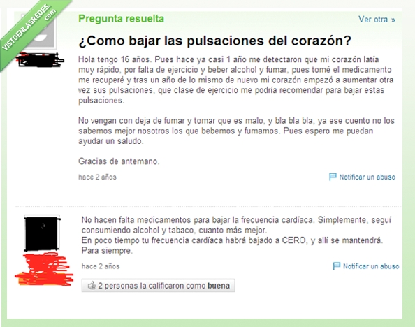 Yahoo Respuestas,morir,joven,mala vida,fumar,beber
